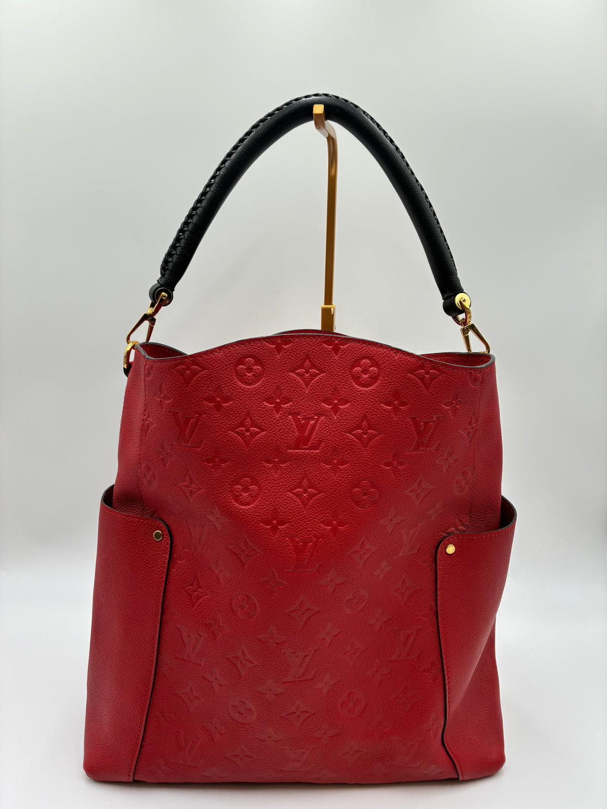 Louis Vuitton Monogram Empreinte Bagatelle cherry red