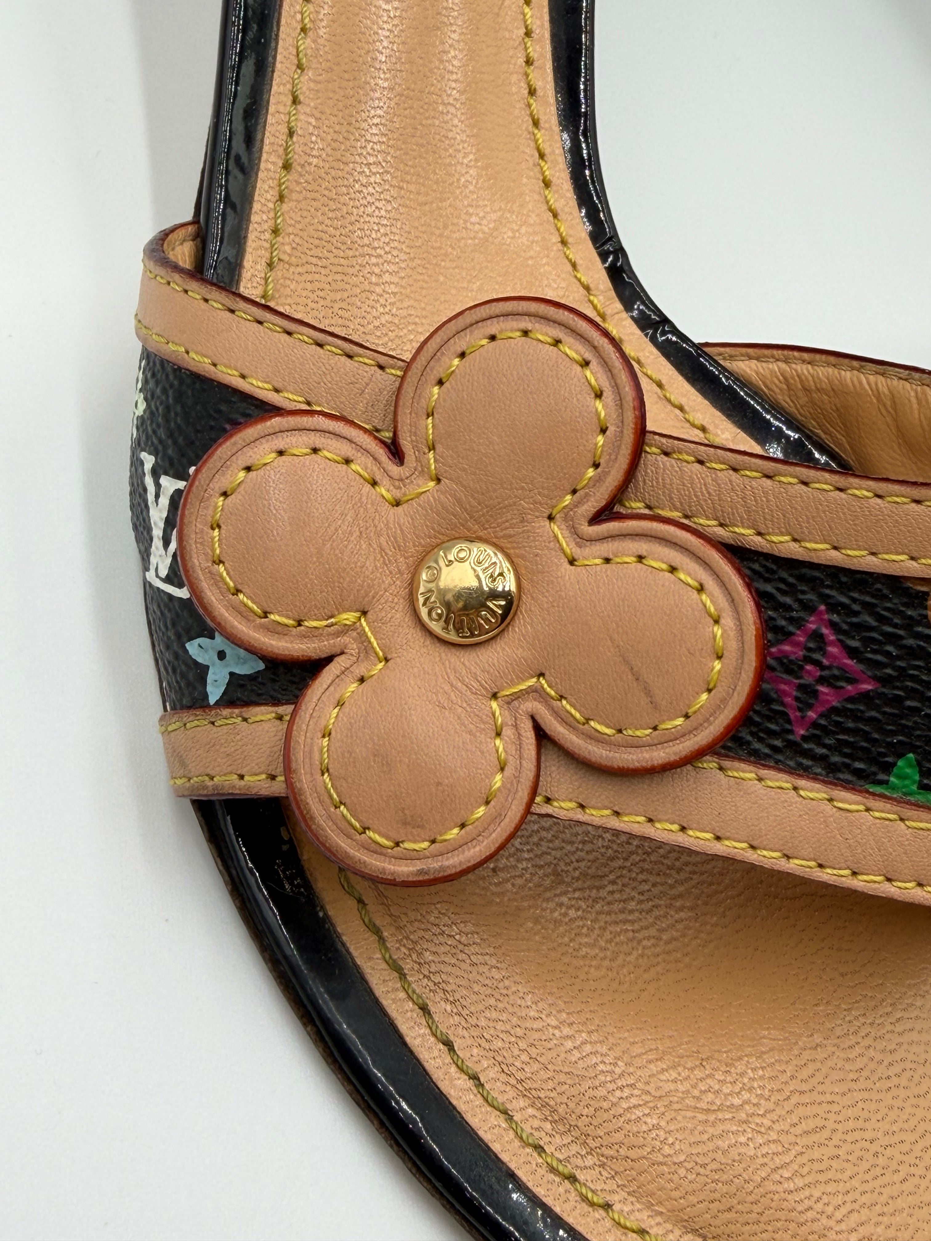 Louis Vuitton x Takashi Murakami Monogram Kitten Heels - Black