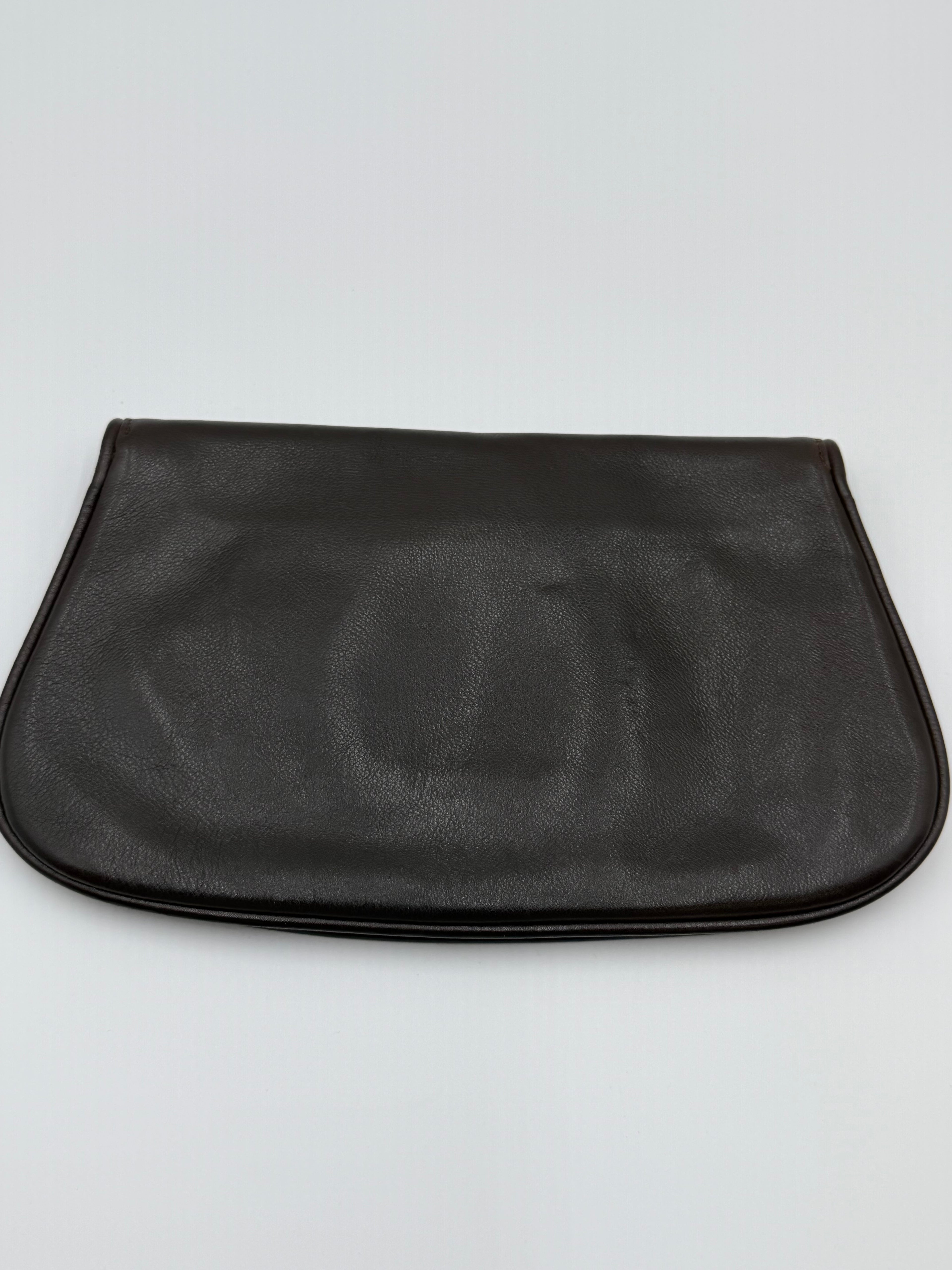 Gucci Blondie Dark Brown Leather Clutch