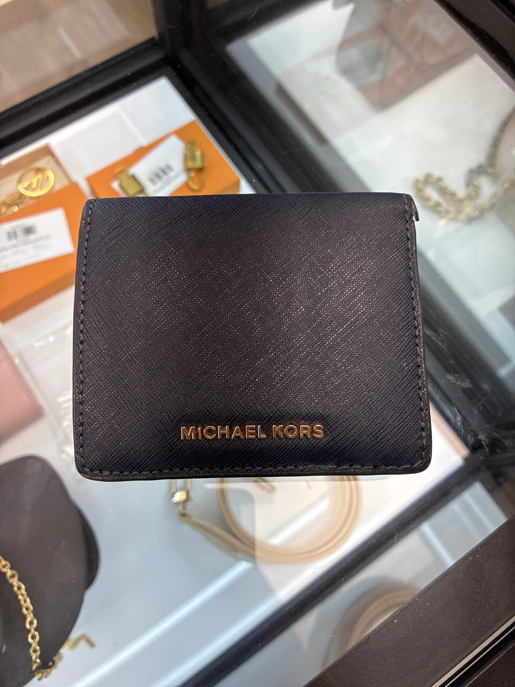 Michael Kors Jet Set Travel Saffiano Leather Flap Card Holder
