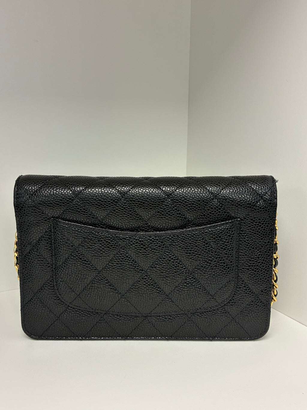 Chanel Caviar Wallet on Chain Gold Hardware