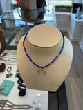 Half Moon Necklace - Blue