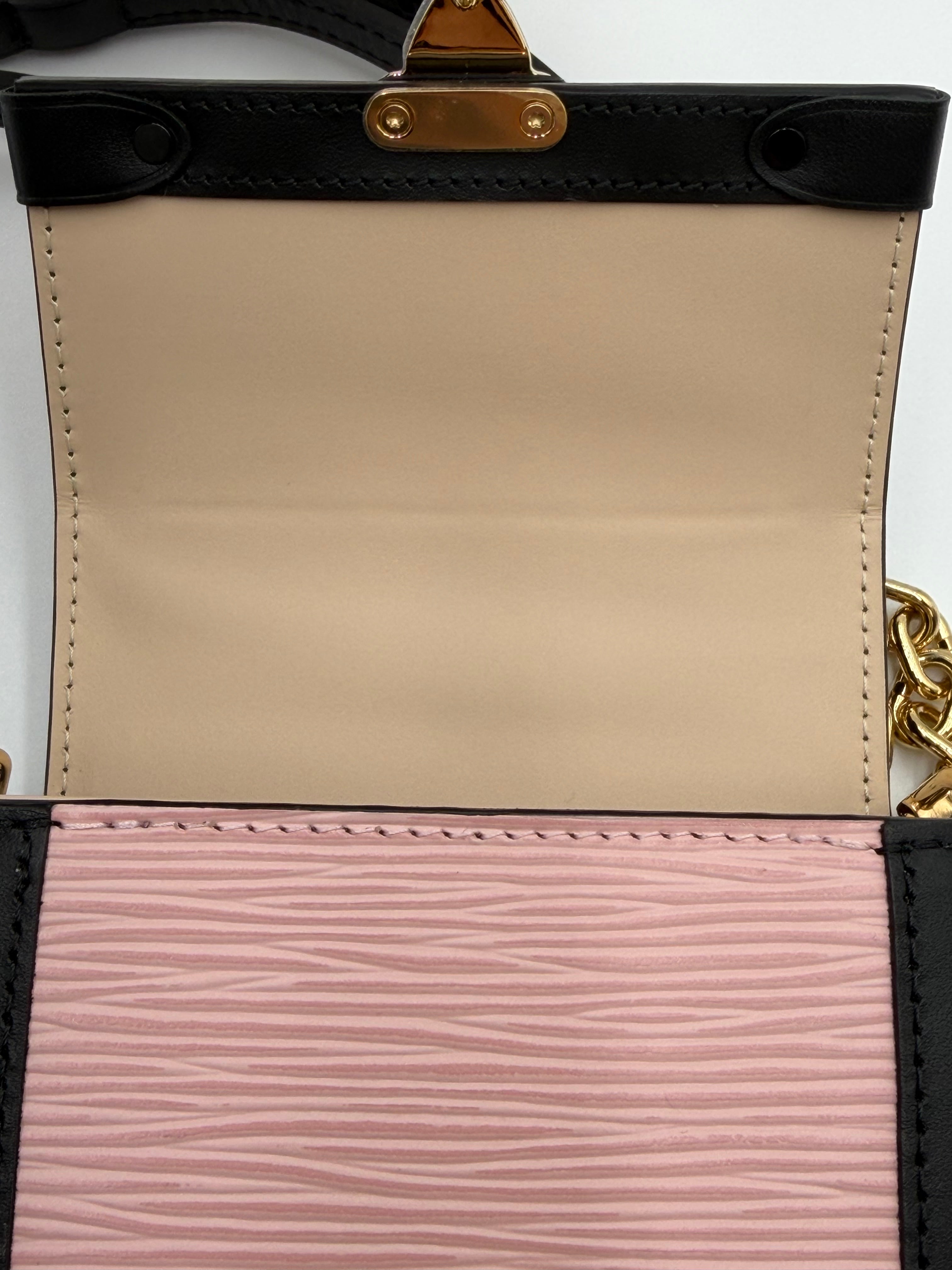 Louis Vuitton Vertical Trunk Pochette North South Pink Ballerina Epi Leather