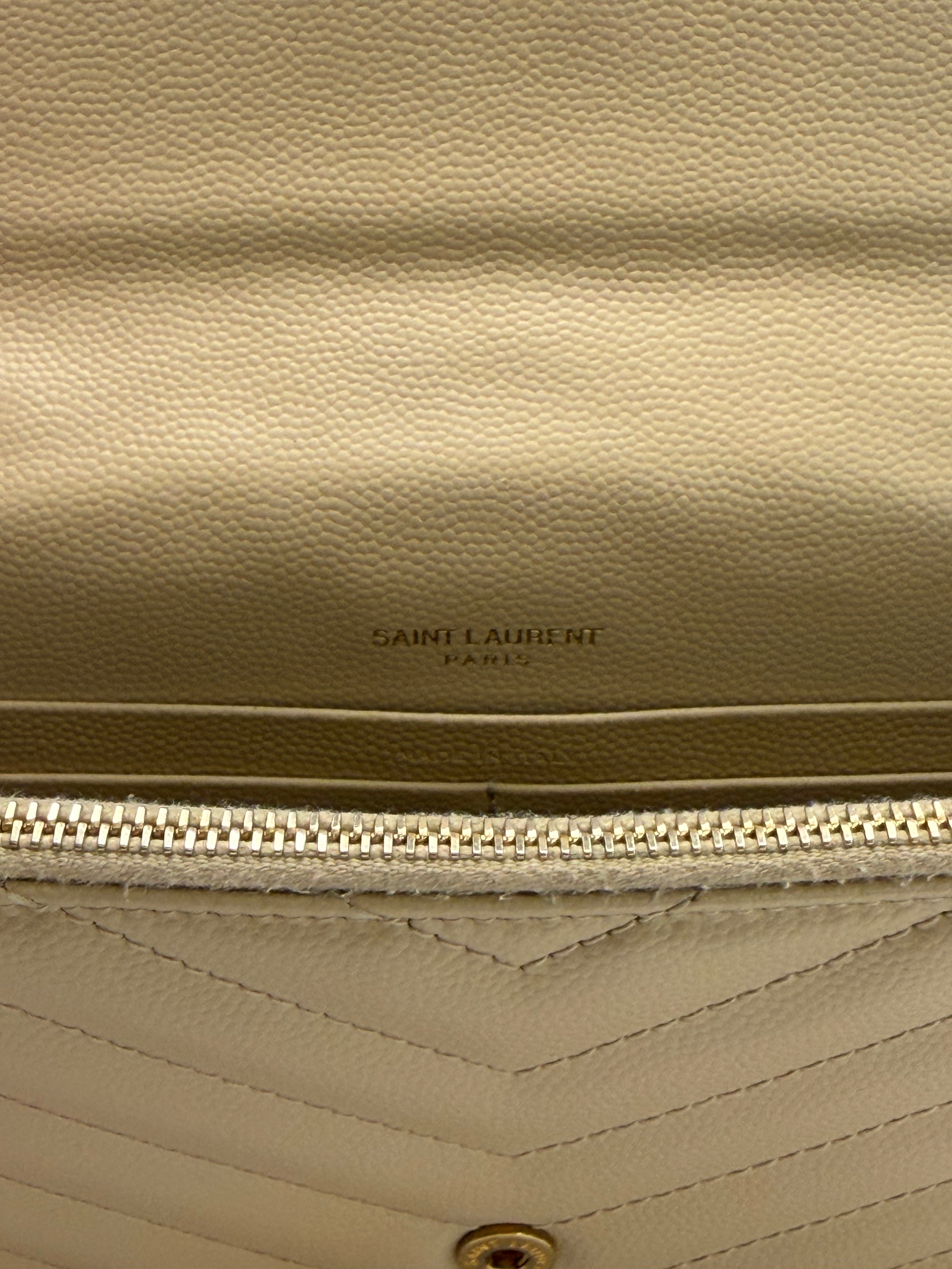 Ysl Saint Laurent Cassandre Envelope Chain Wallet