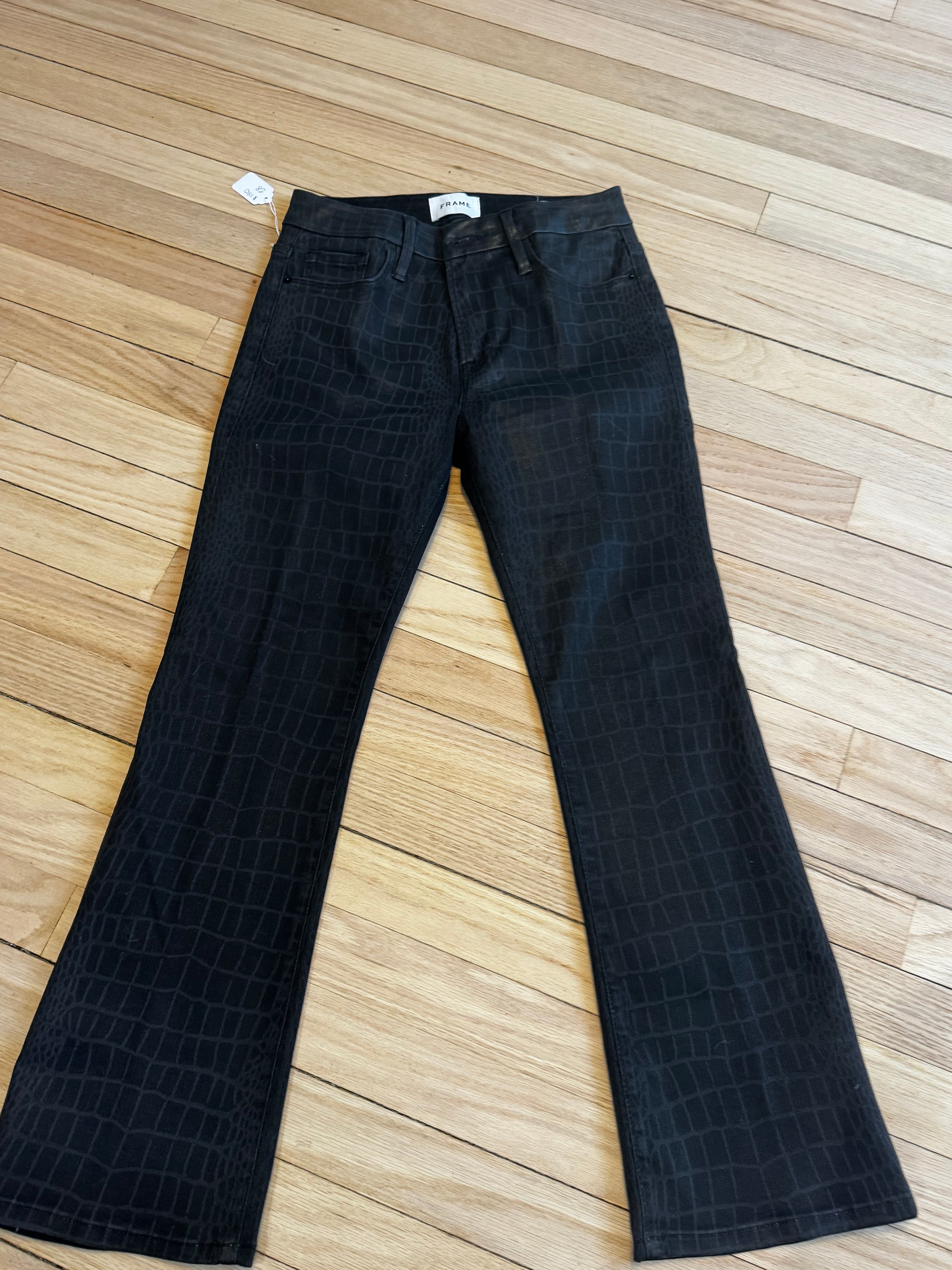 FRAME snake print denim pants 28