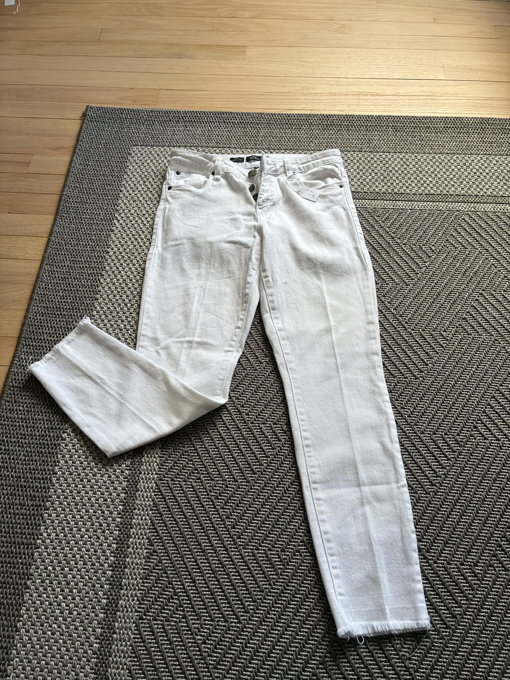 STS blue - white skinny jeans