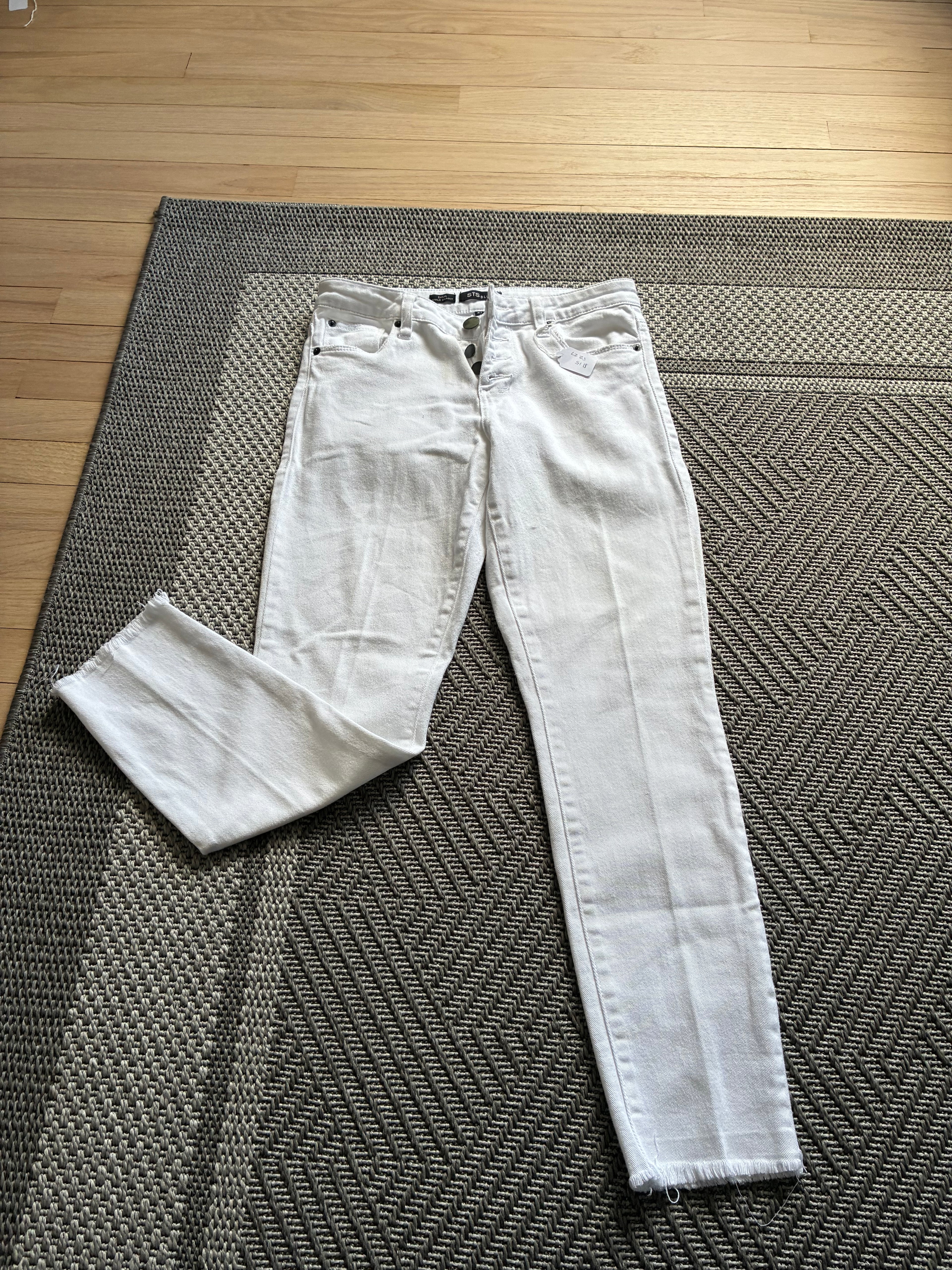 STS blue - white skinny jeans