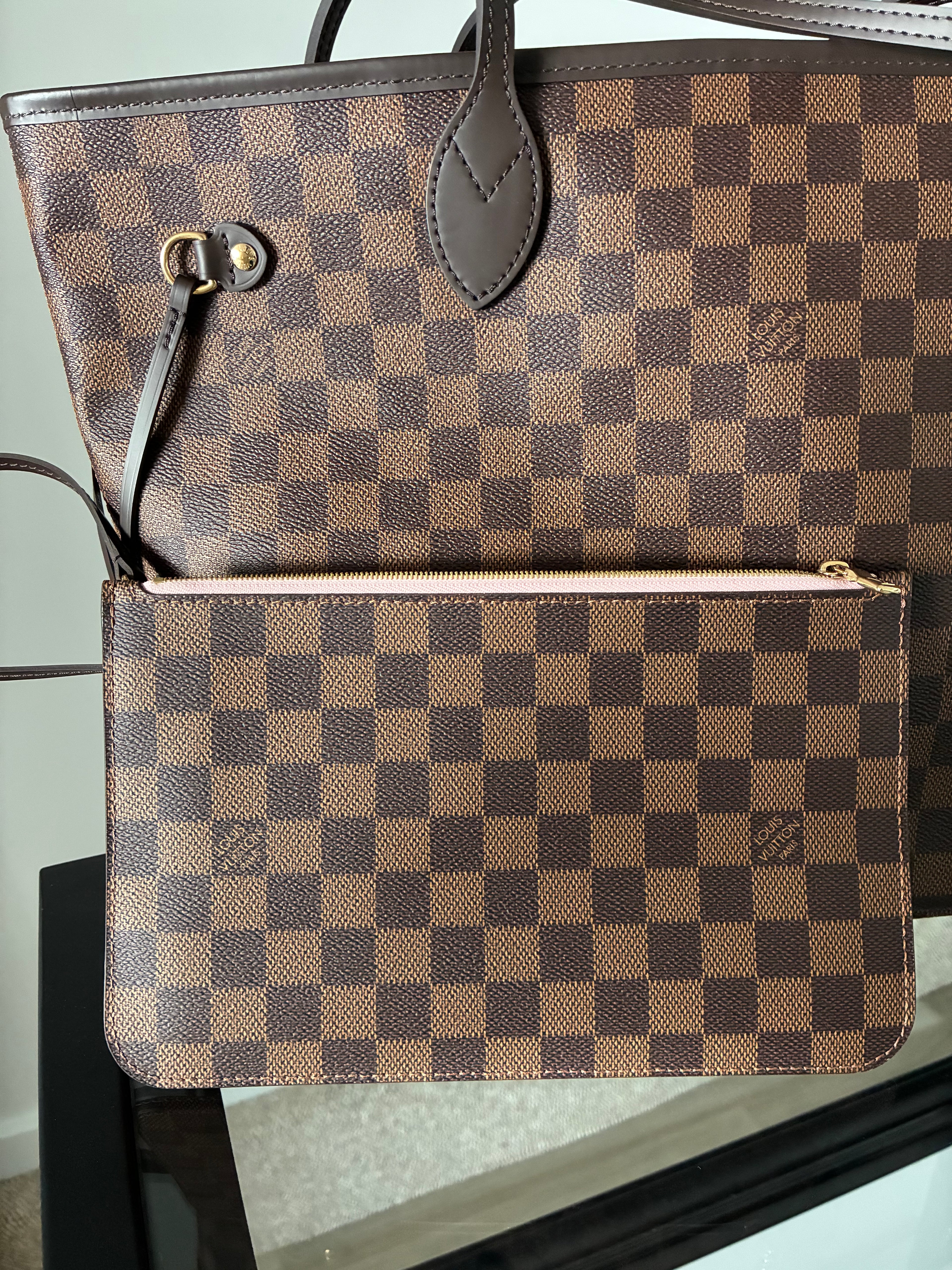 Louis Vuitton Damier Neverfull MM - Pink Interior