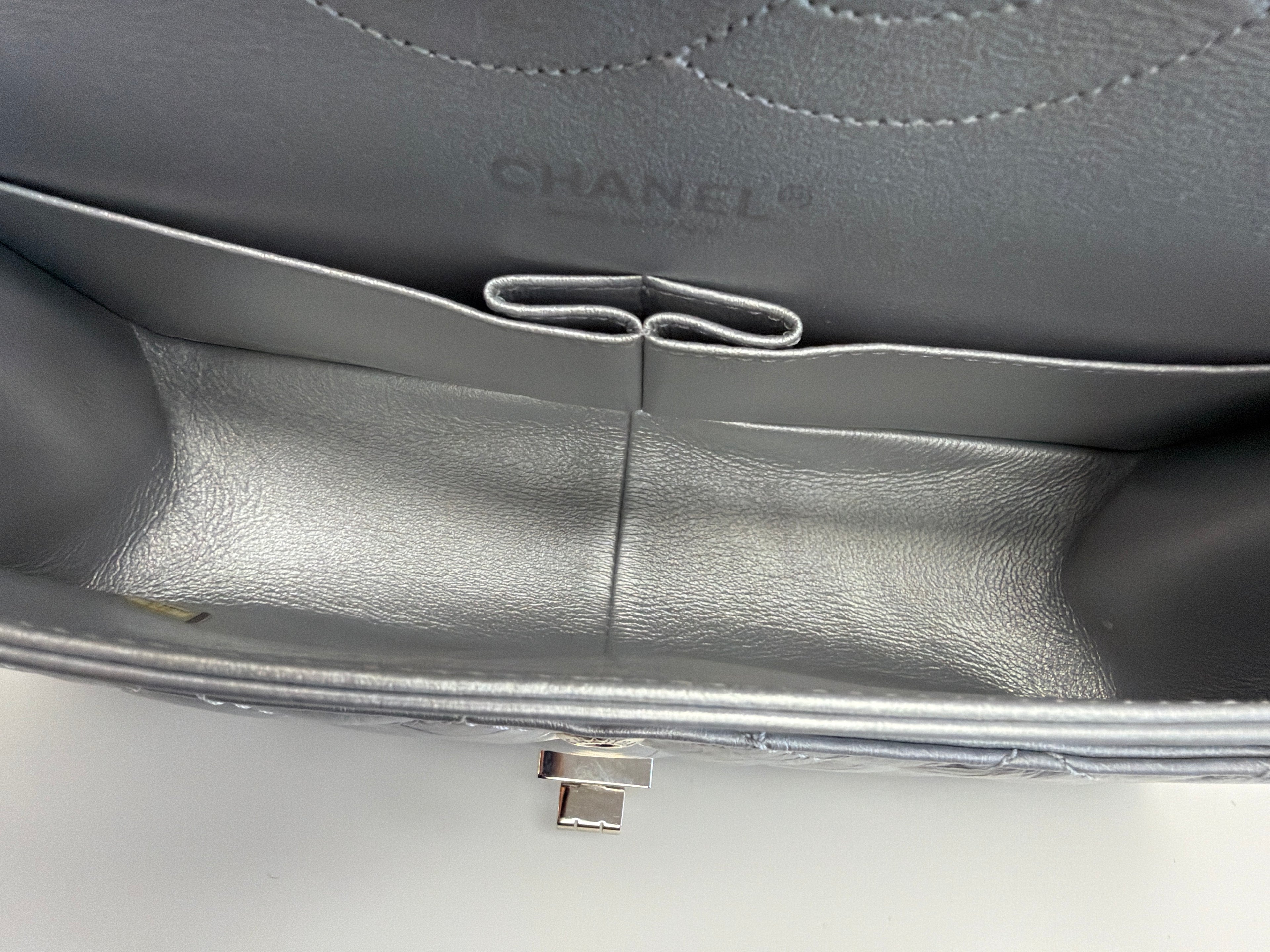 Chanel Metallic Silver 2.55 Reissue Flap Bag- Rare!