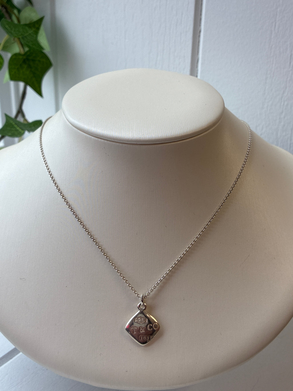Tiffany & Co. 1837 Square Pendant necklace