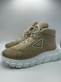 Prada Rush Piuma Nylon Mid-Top Sneakers