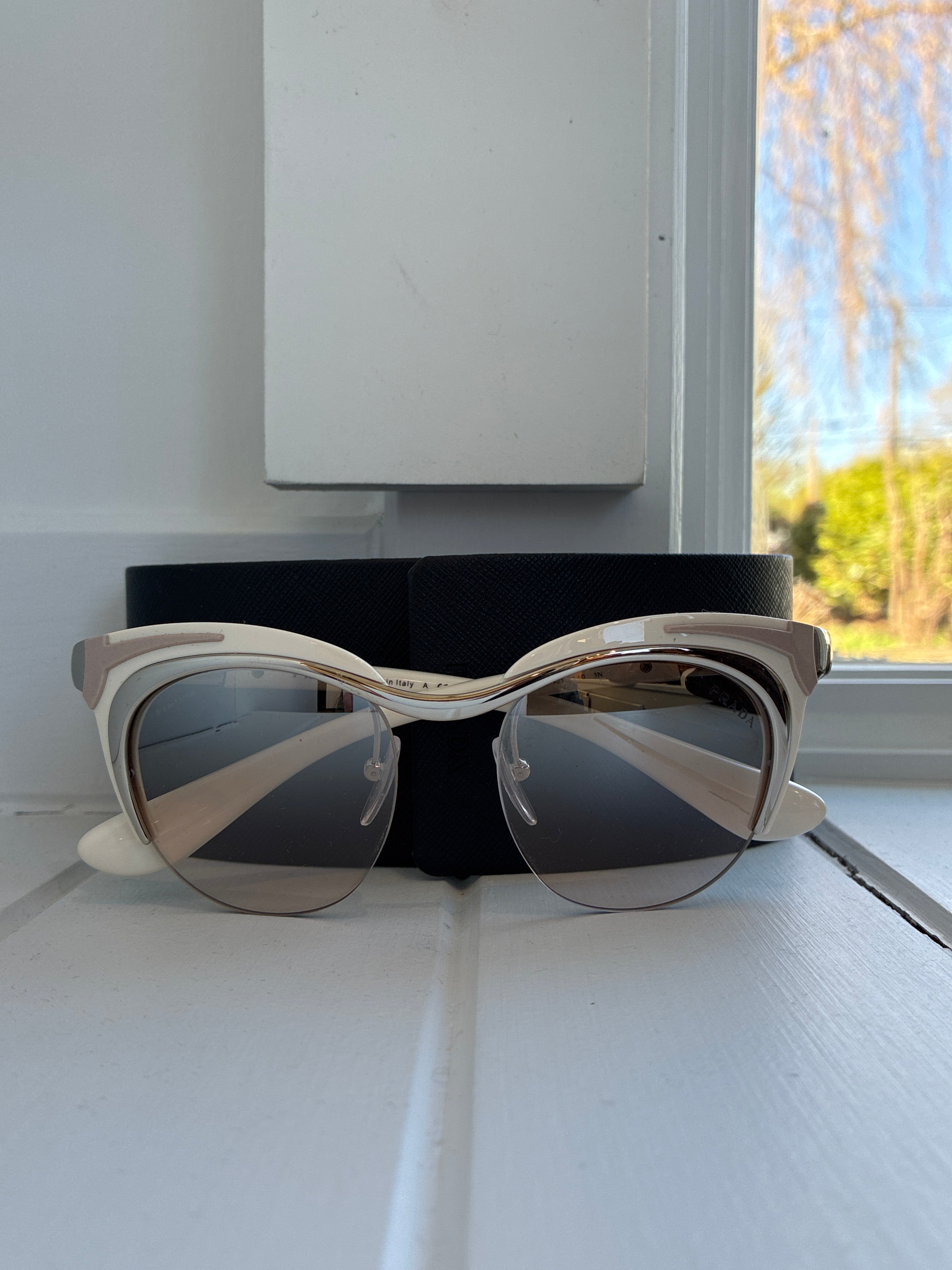 Prada 61O 49-17-140 Silver Brown/Ivory 1BC-1J1