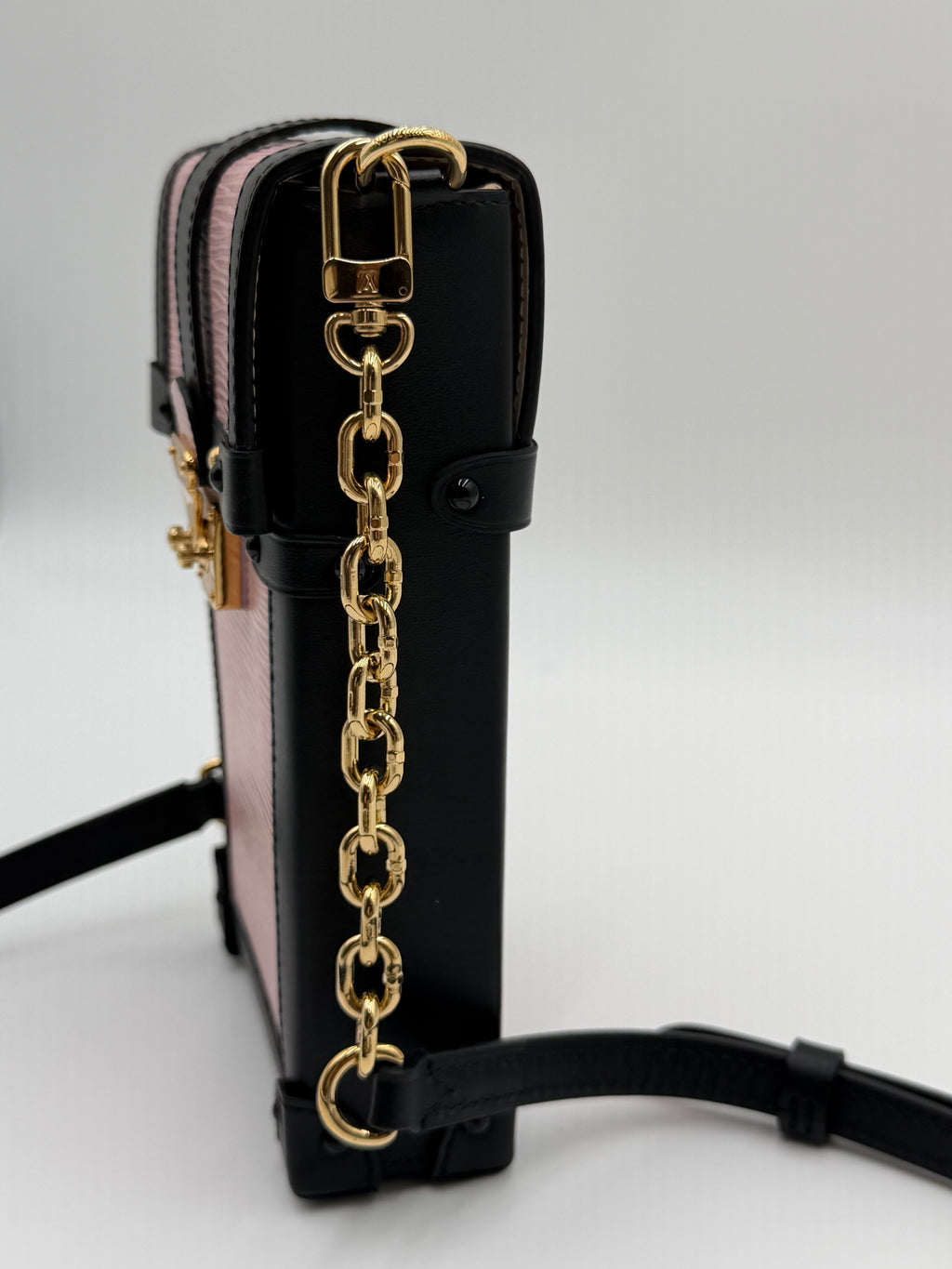 Louis Vuitton Vertical Trunk Pochette North South Pink Ballerina Epi Leather