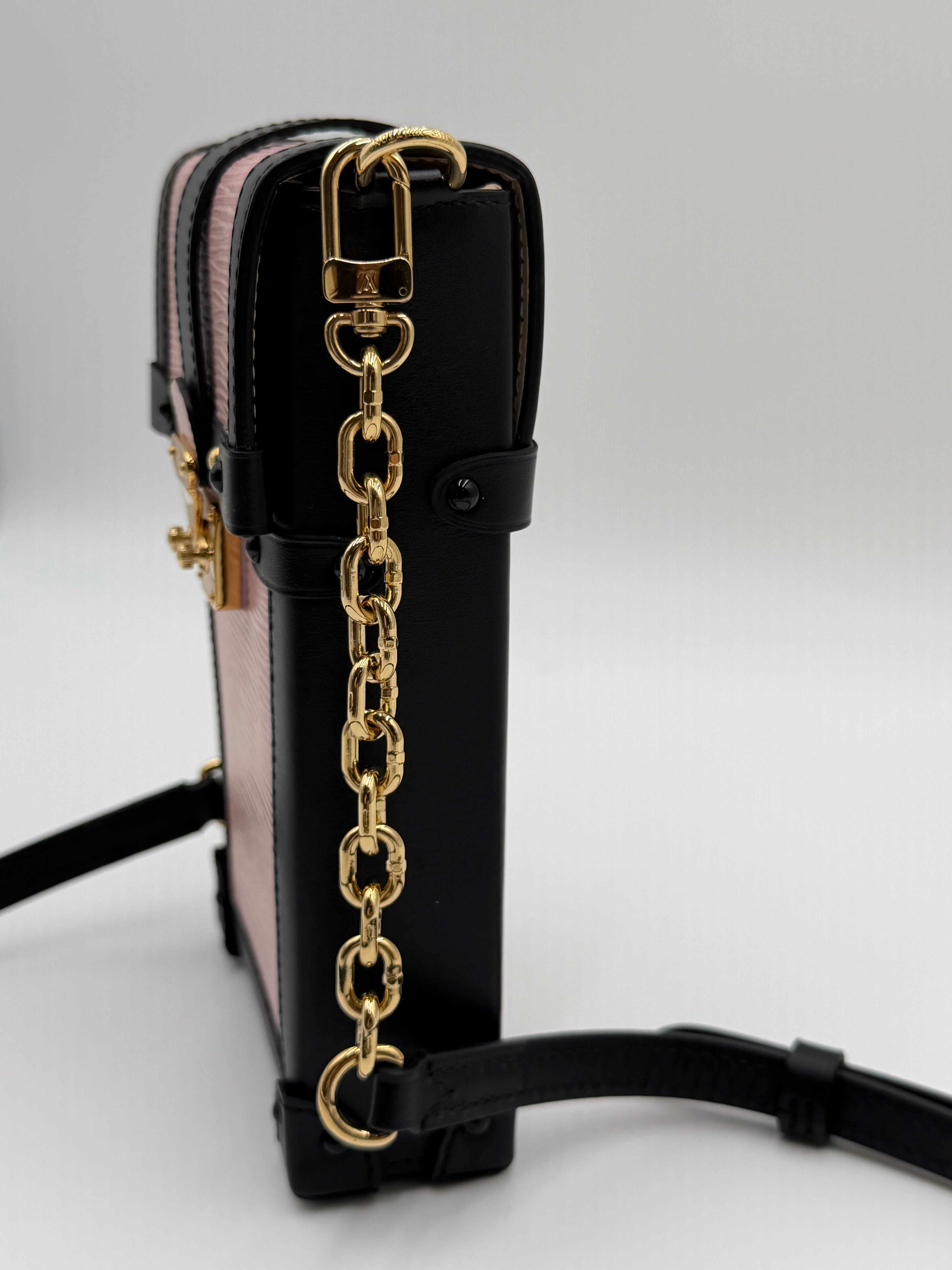 Louis Vuitton Vertical Trunk Pochette North South Pink Ballerina Epi Leather