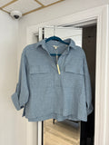 Max Studio Textured Collar Shirt