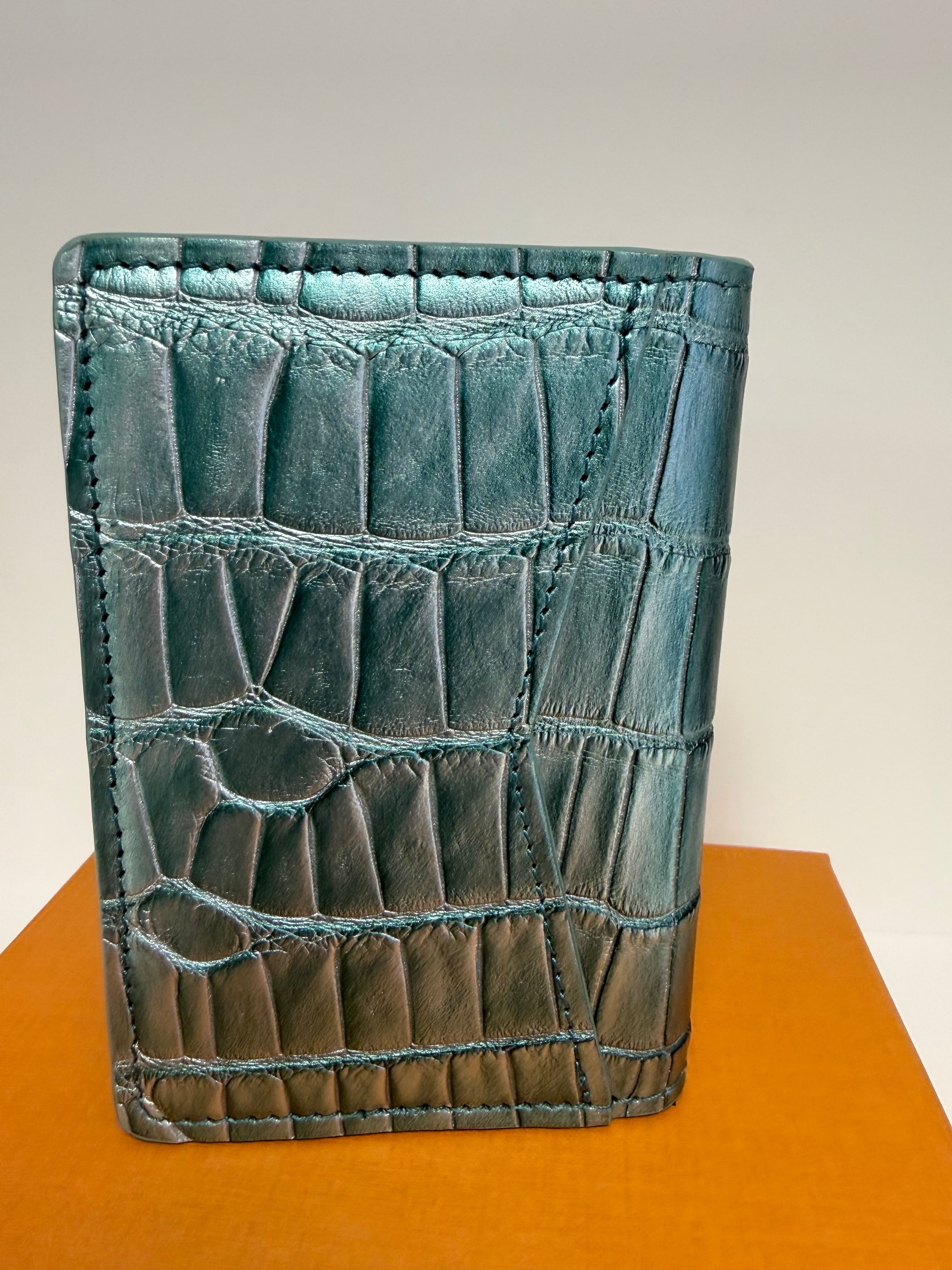 Louis Vuitton Rare!!! Alligator Pocket Organizer in Iridescent Green Exotic