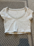 EST.PAC Waffle Knit Cropped T-Shirt