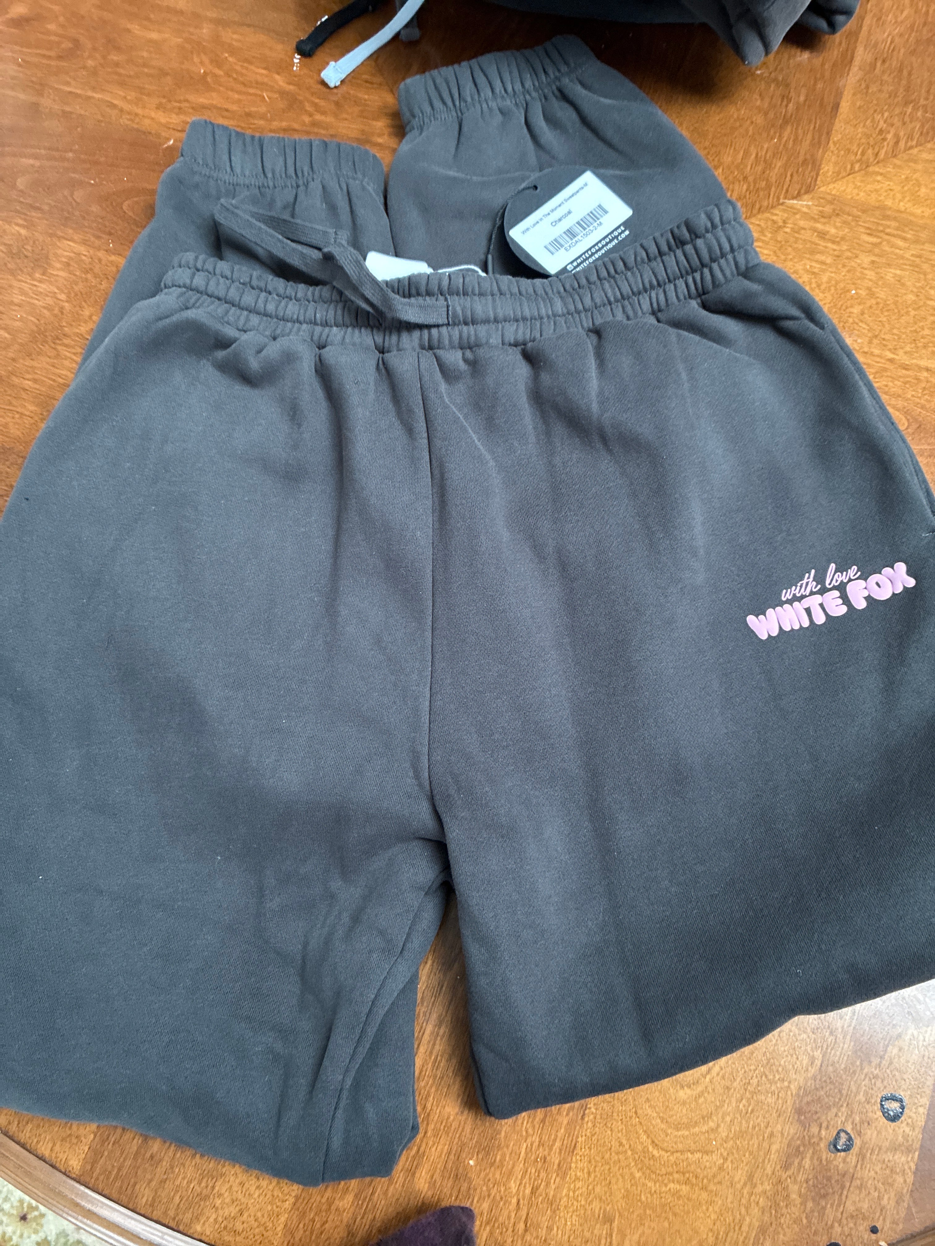 Sweatpants- White Fox