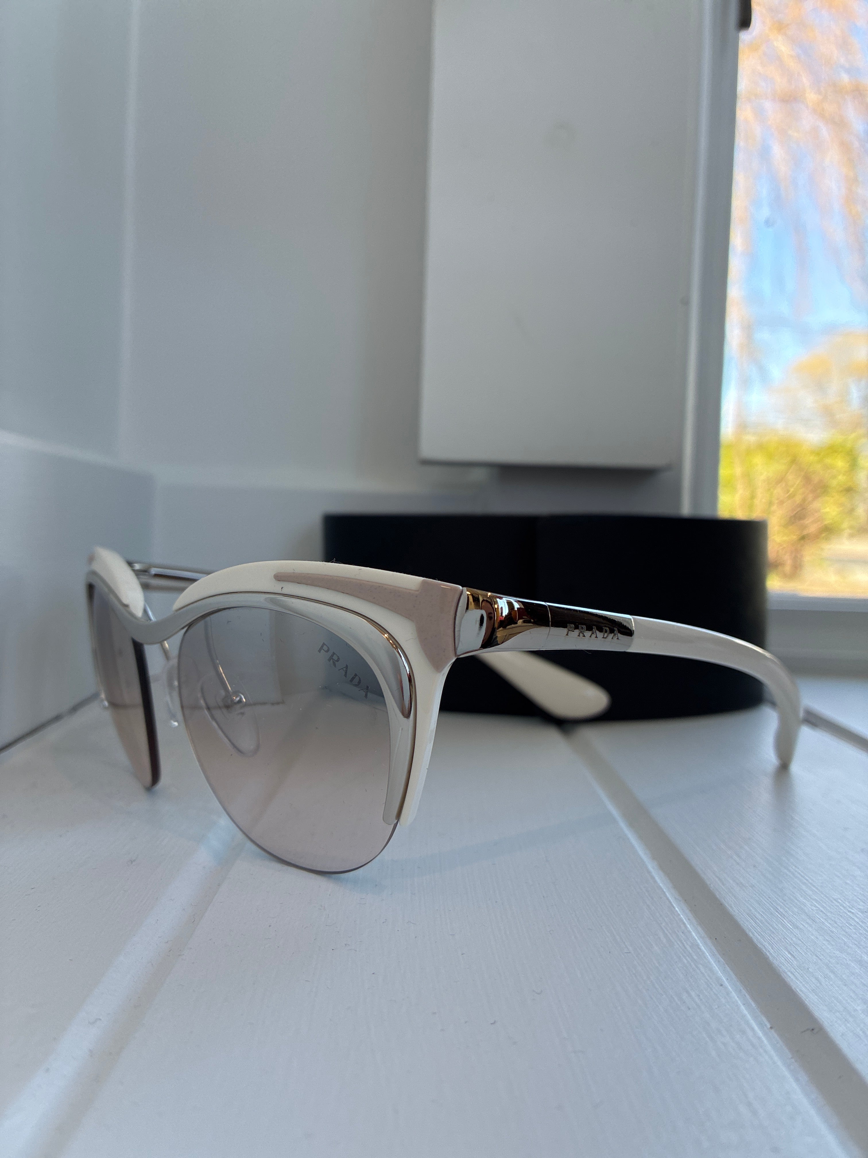 Prada 61O 49-17-140 Silver Brown/Ivory 1BC-1J1