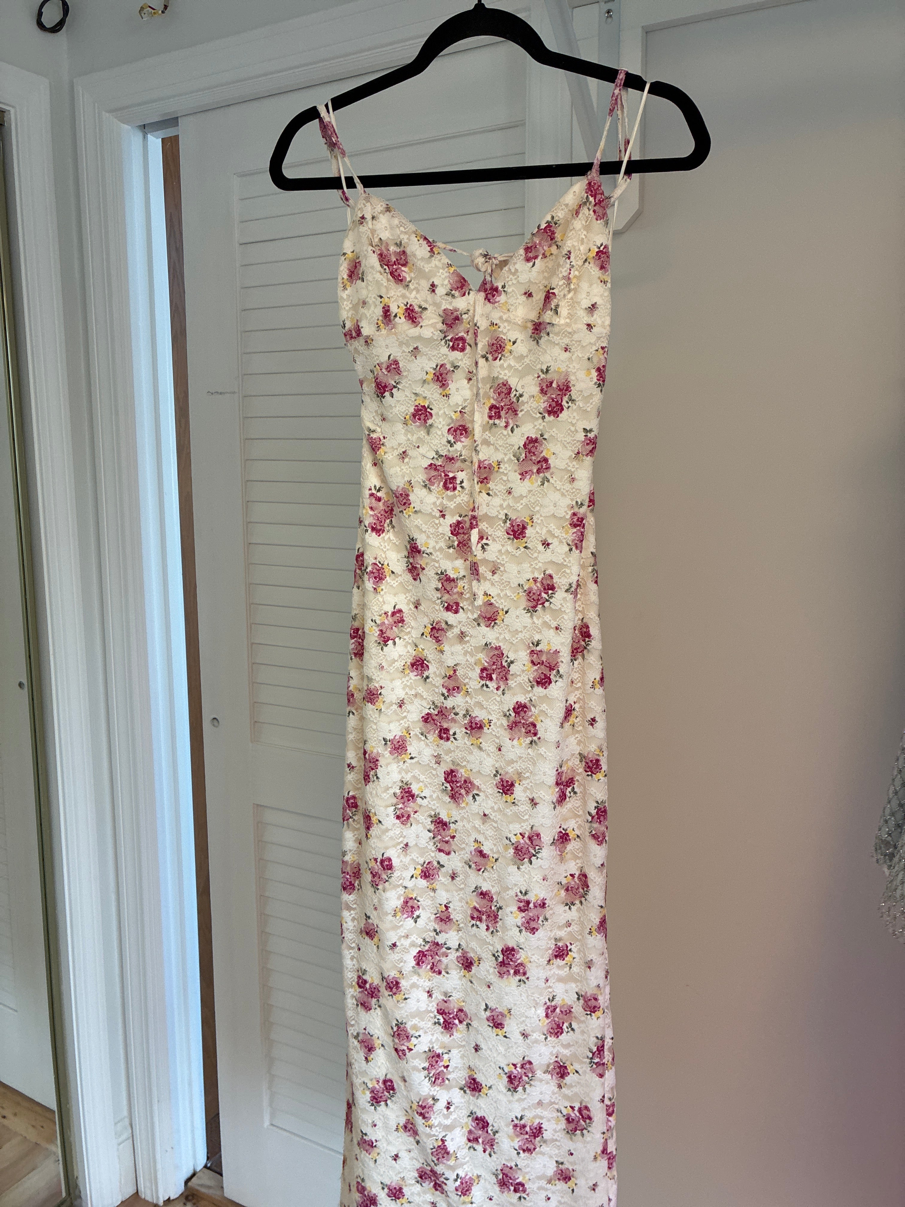 Garage Lace Floral Maxi-Dress