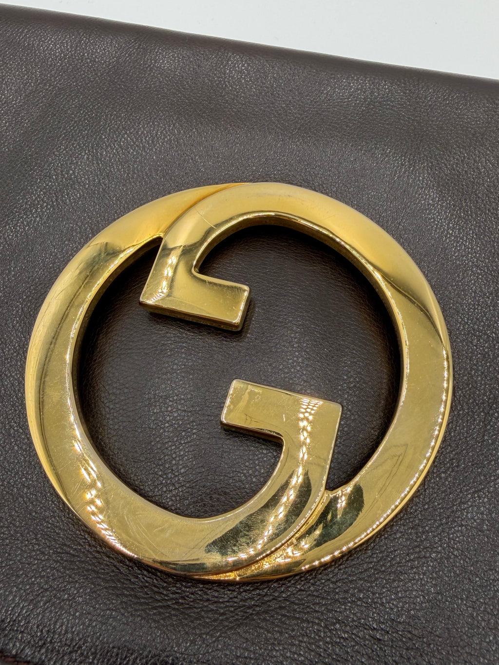 Gucci Blondie Dark Brown Leather Clutch
