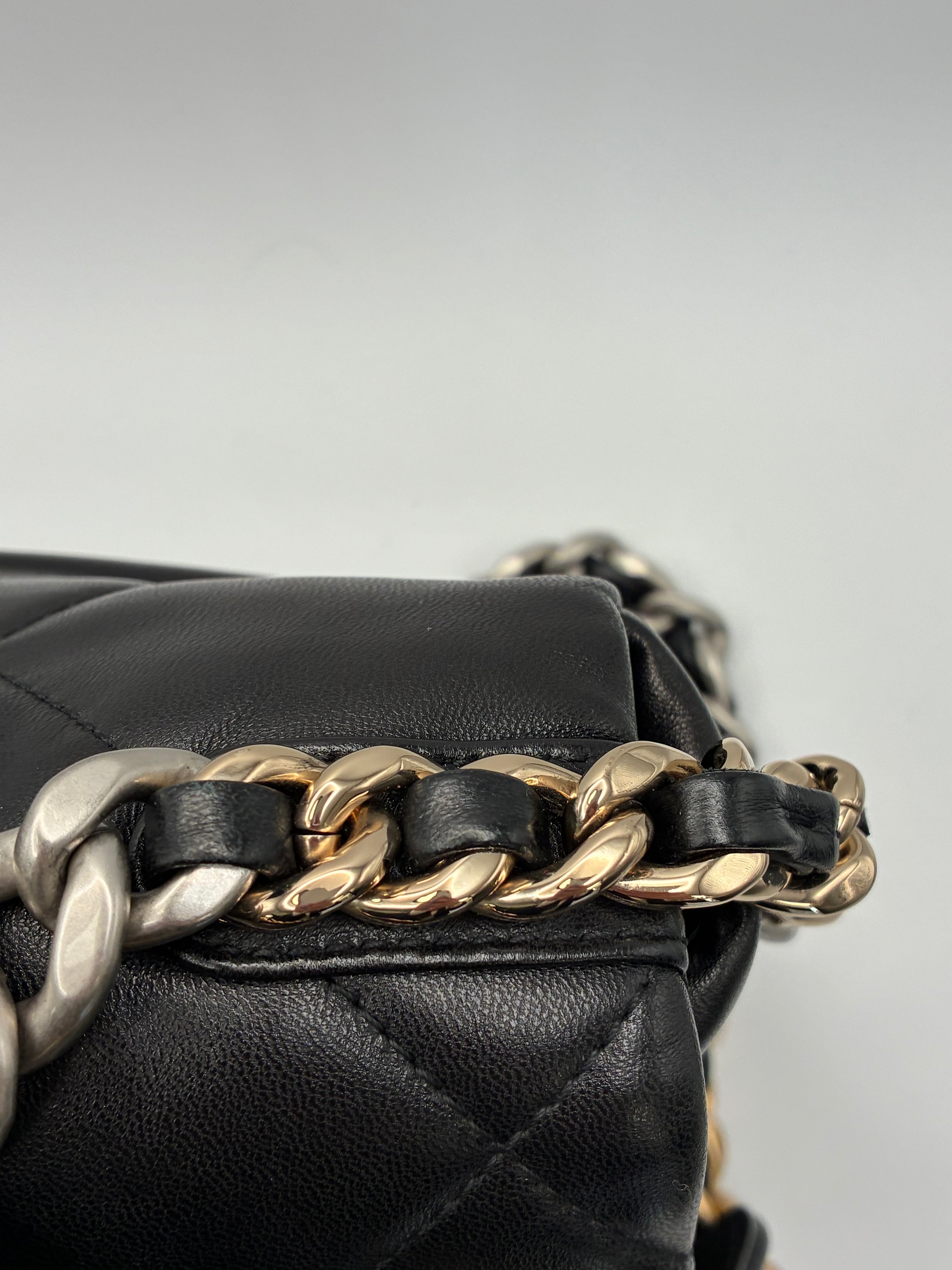Chanel Black C19 ✨Rare! Reverse Hardware - Size Small
