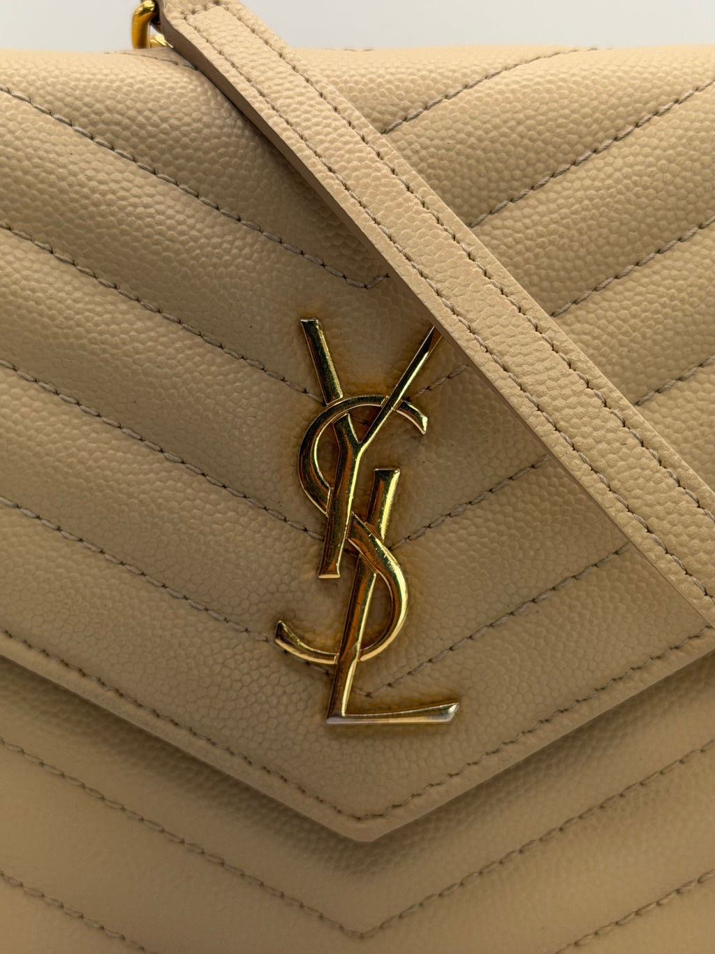 Ysl Saint Laurent Cassandre Envelope Chain Wallet