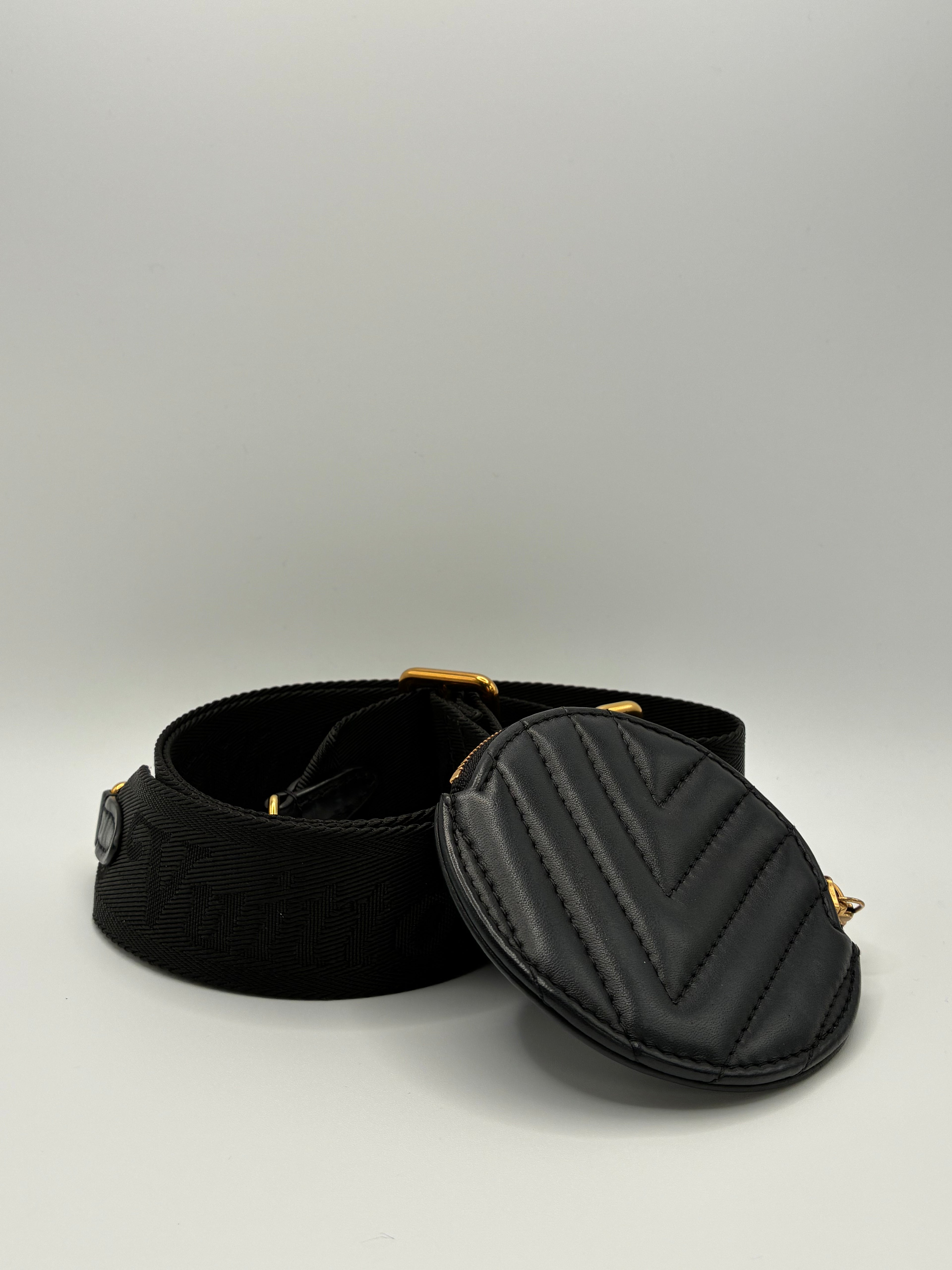 Louis Vuitton Calfskin New Wave Multi Pochette - Black Quilted Leather