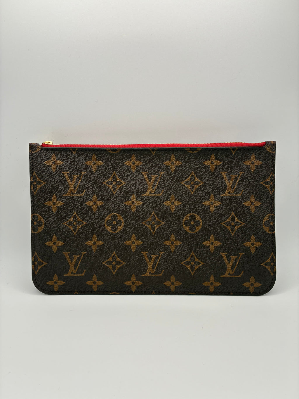 Louis Vuitton Neverfull Pochette - Red Interior
