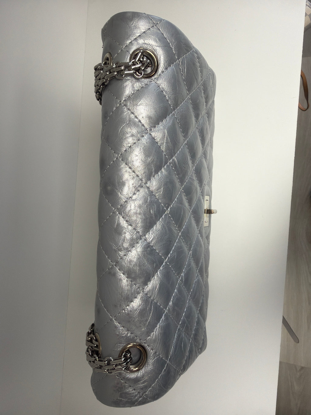 Chanel Metallic Silver 2.55 Reissue Flap Bag- Rare!