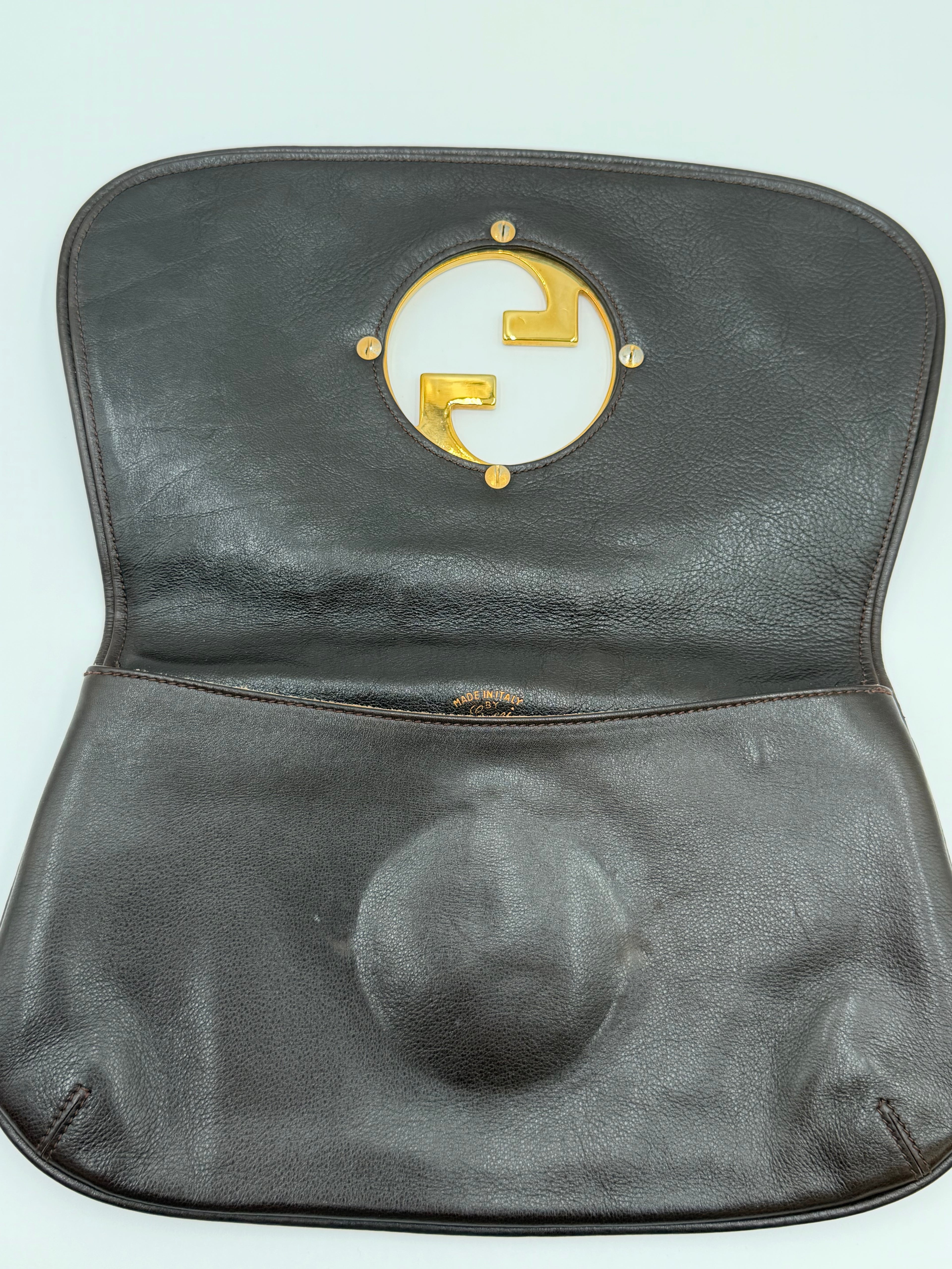 Gucci Blondie Dark Brown Leather Clutch