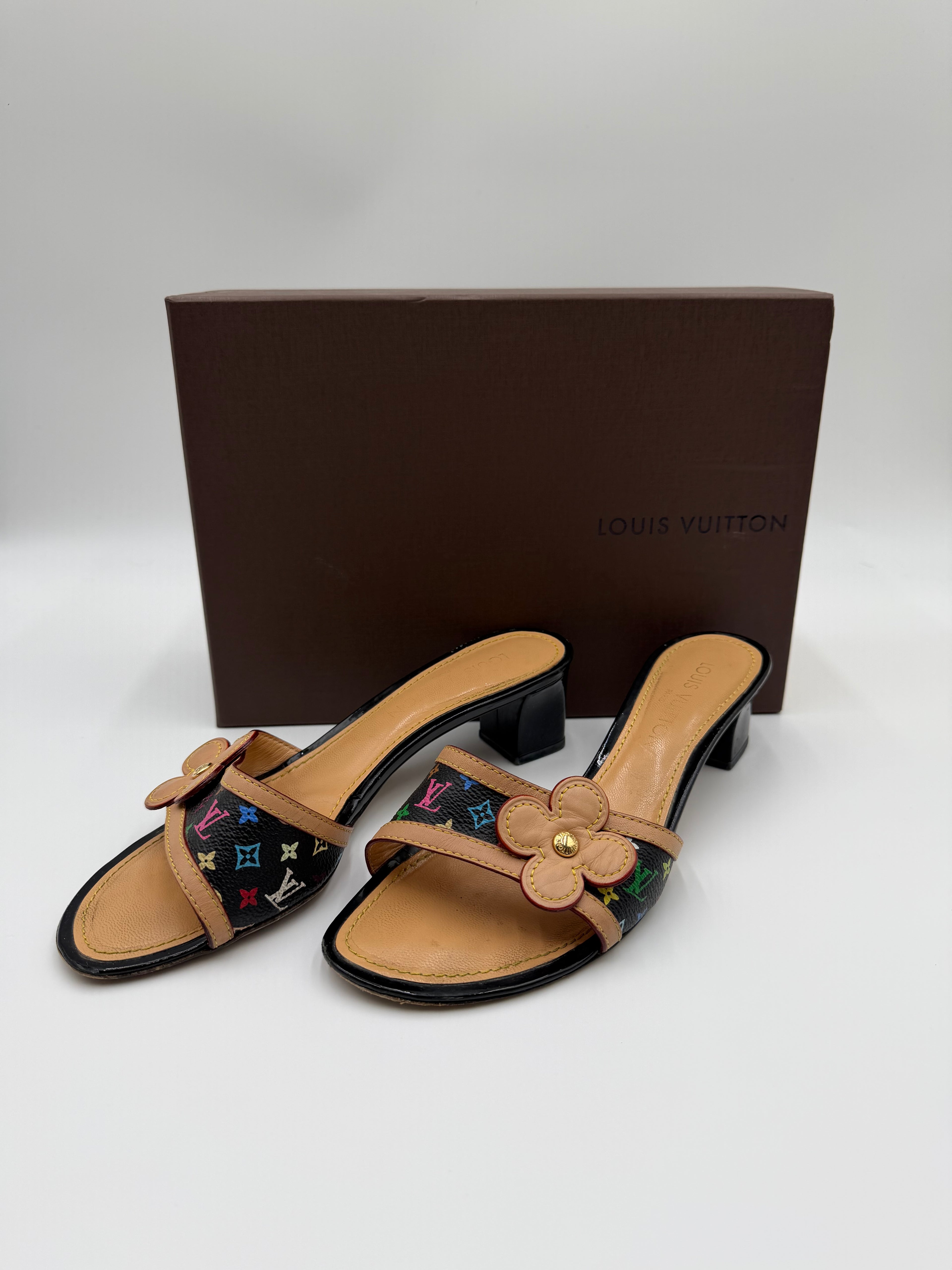 Louis Vuitton x Takashi Murakami Monogram Kitten Heels - Black