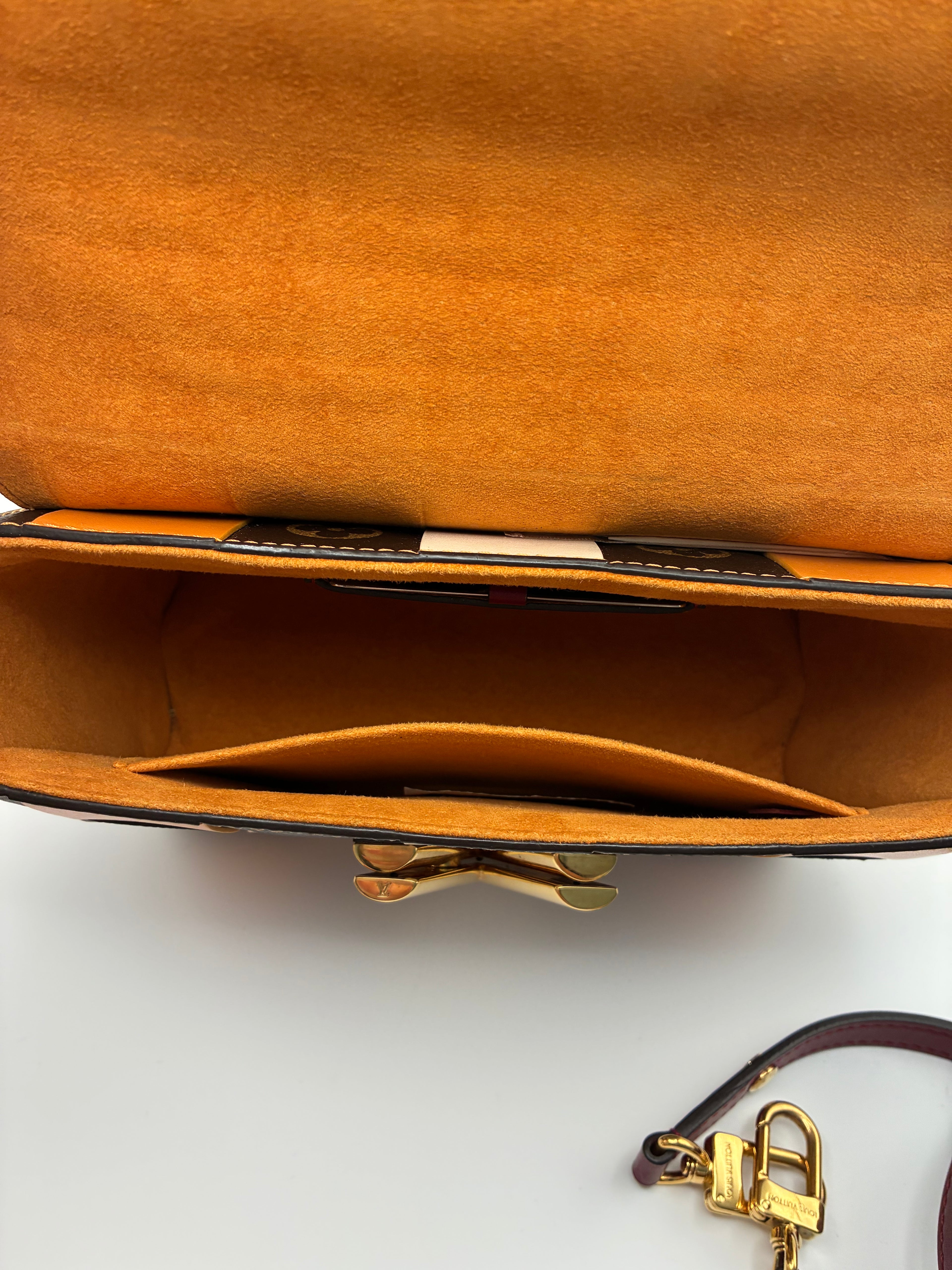 Louis Vuitton Calfskin Check Monogram Twist MM Bag