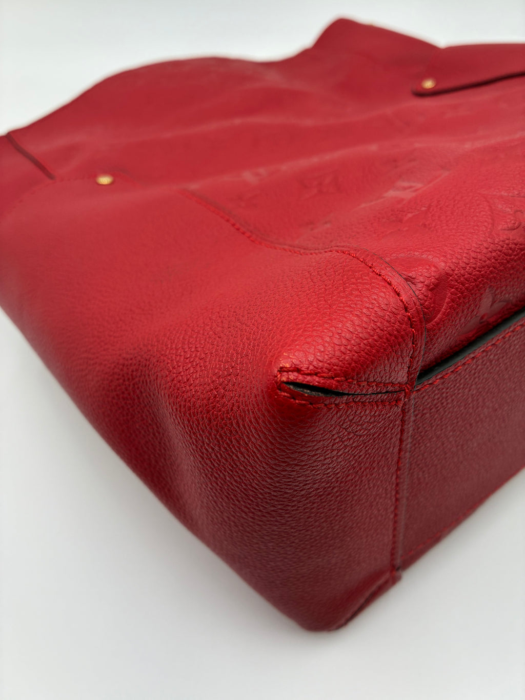 Louis Vuitton Monogram Empreinte Bagatelle cherry red