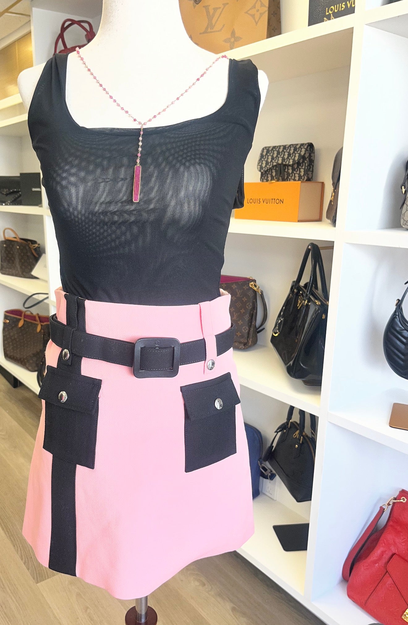 Louis Vuitton Pink Skirt