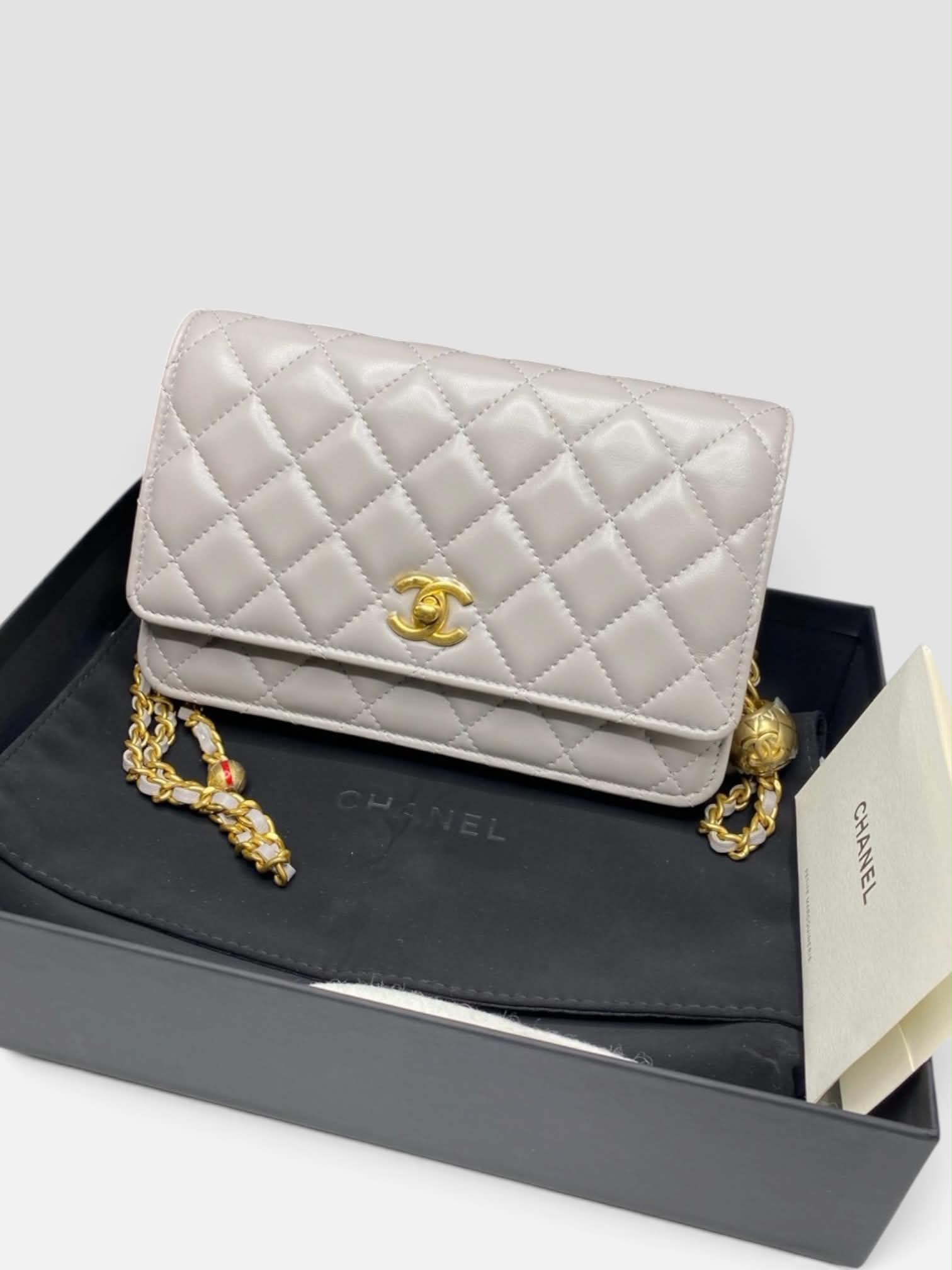 Chanel Pearl Crush Wallet on Chain (WOC) in Quilted Lambskin (pre-order)