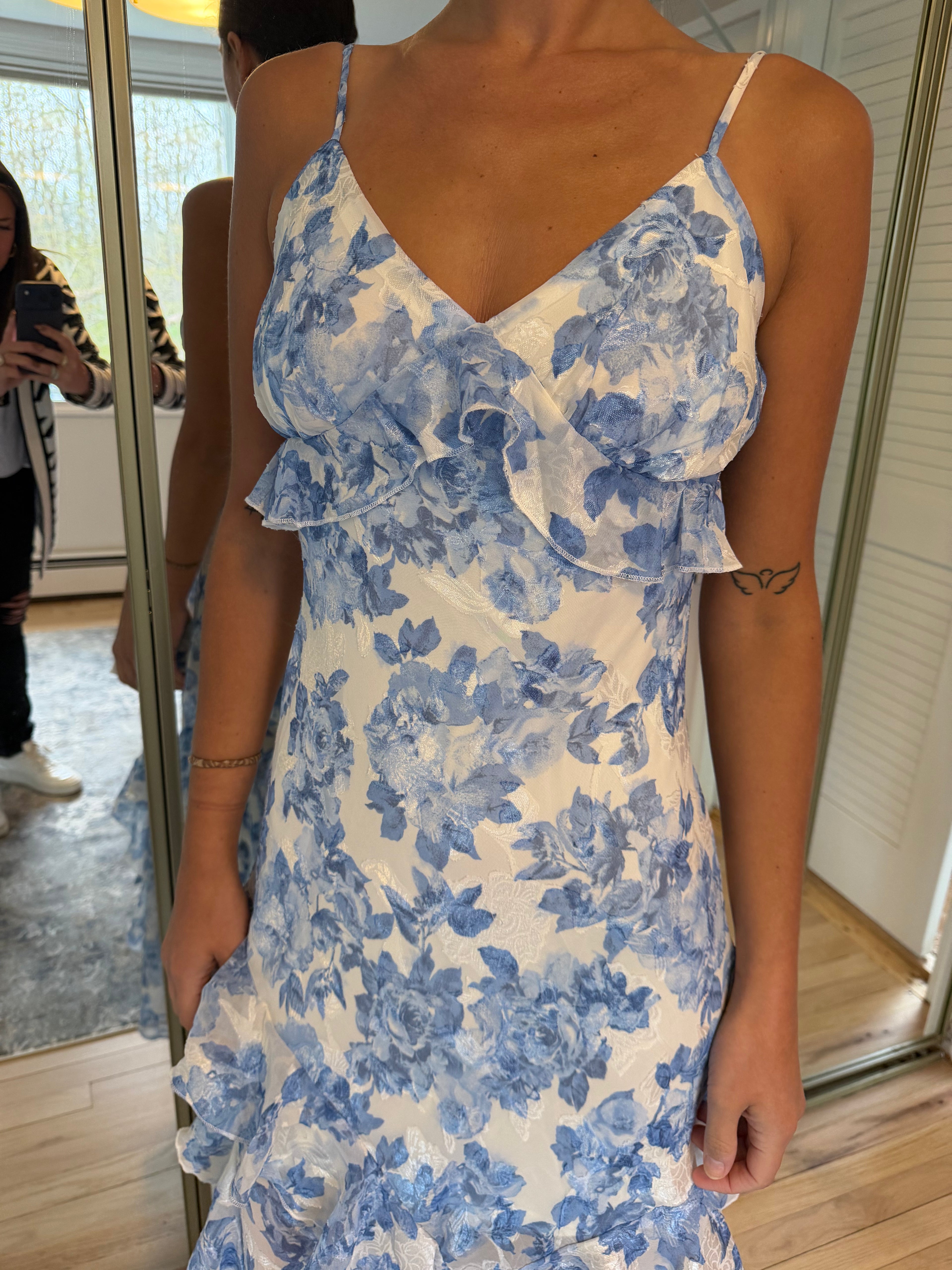Blue ruffle dress