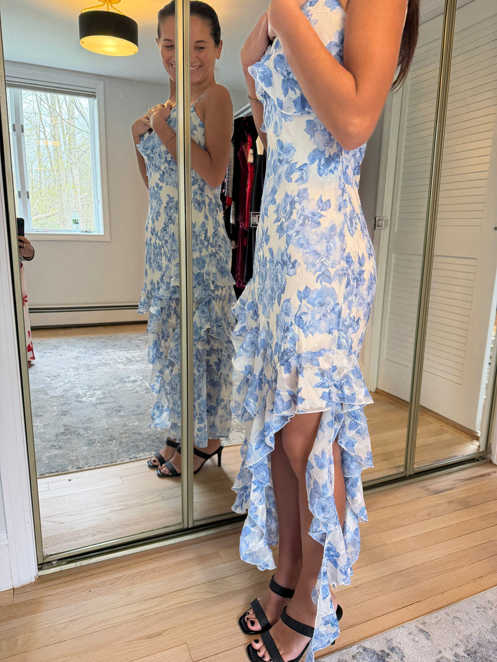 Blue ruffle dress
