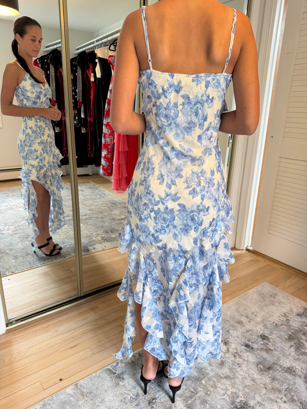 Blue ruffle dress