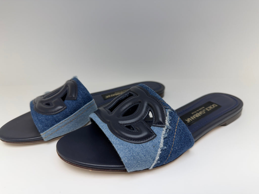 Dolce & Gabanna Patchwork Denimm Slides