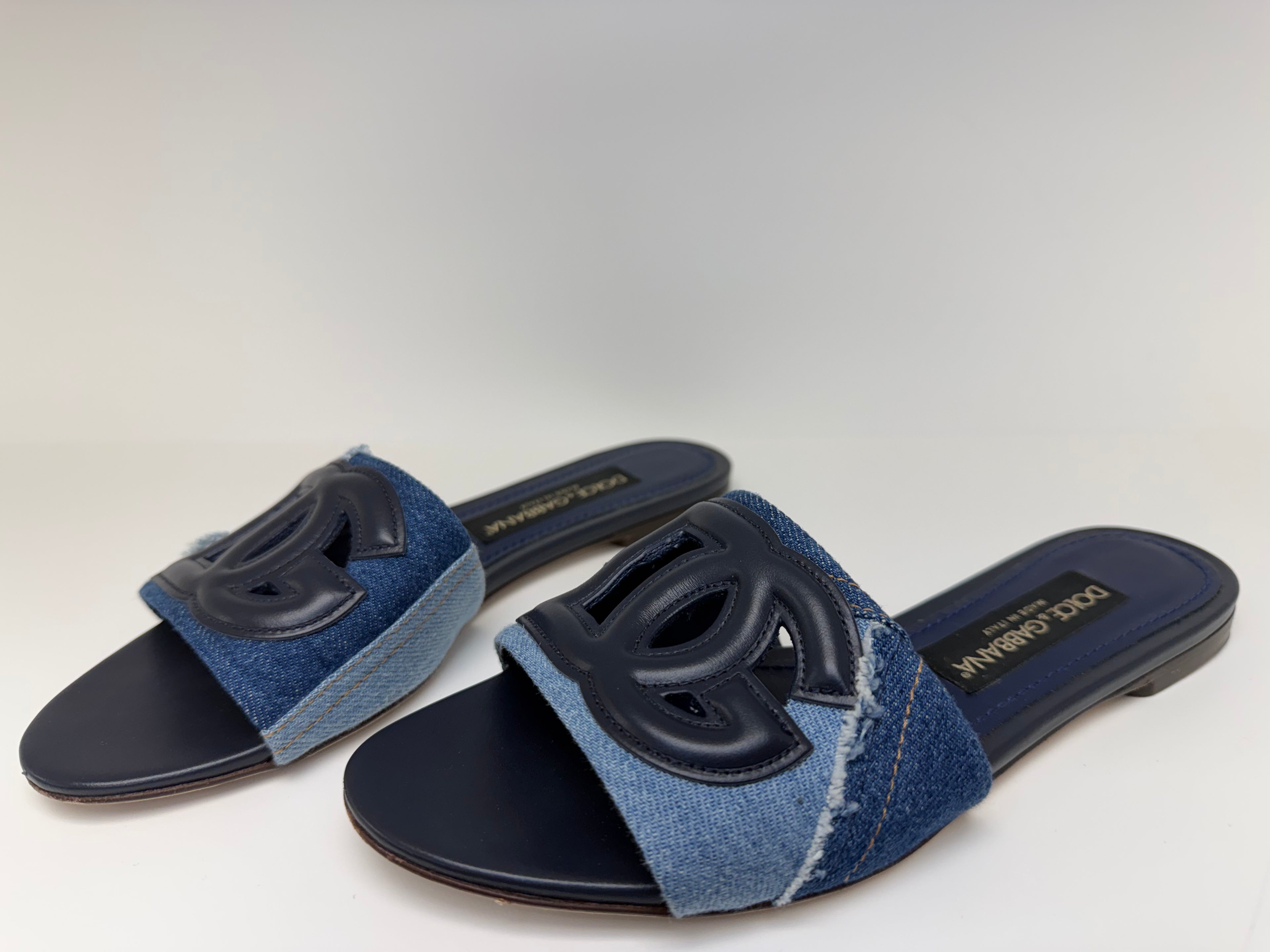 Dolce & Gabanna Patchwork Denimm Slides