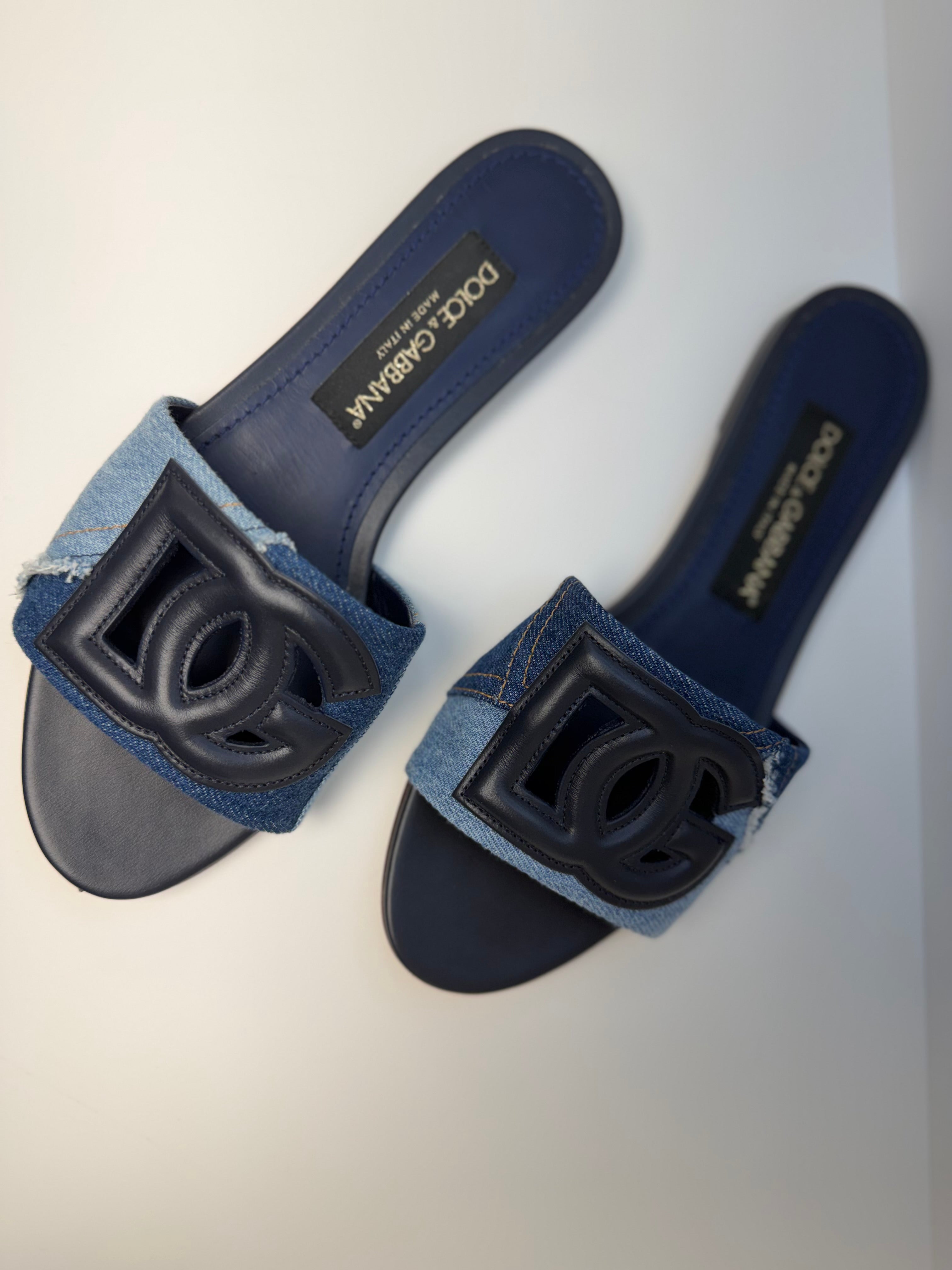 Dolce & Gabanna Patchwork Denimm Slides